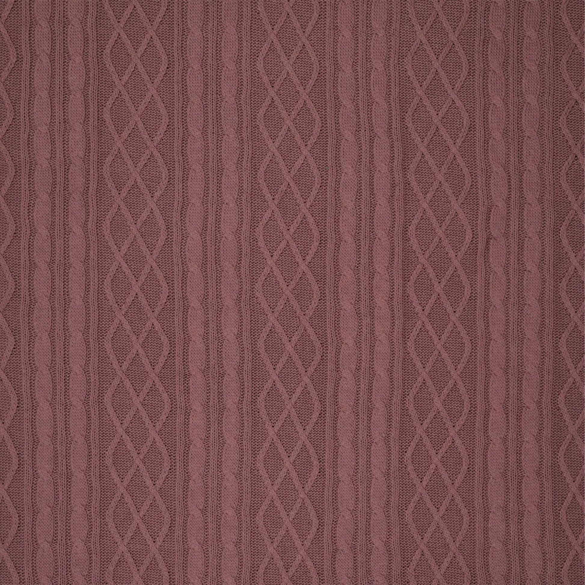 chain jacquard cotton blend sweater knit - wistful mauve