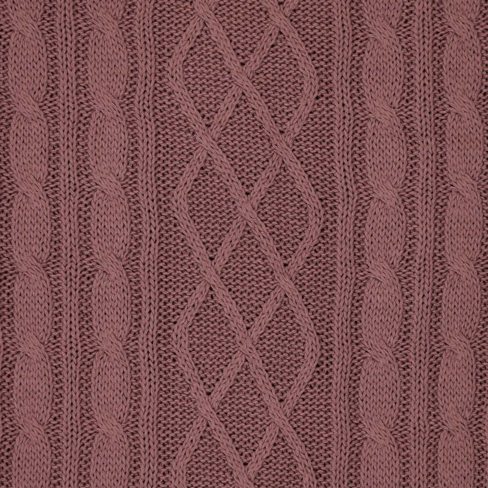 chain jacquard cotton blend sweater knit - wistful mauve