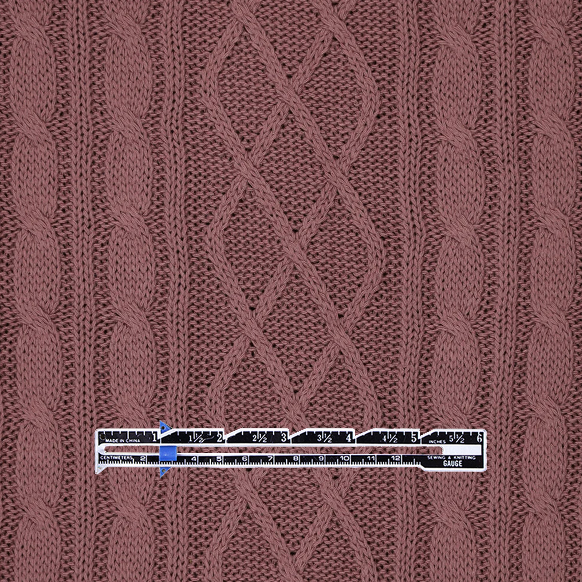 chain jacquard cotton blend sweater knit - wistful mauve