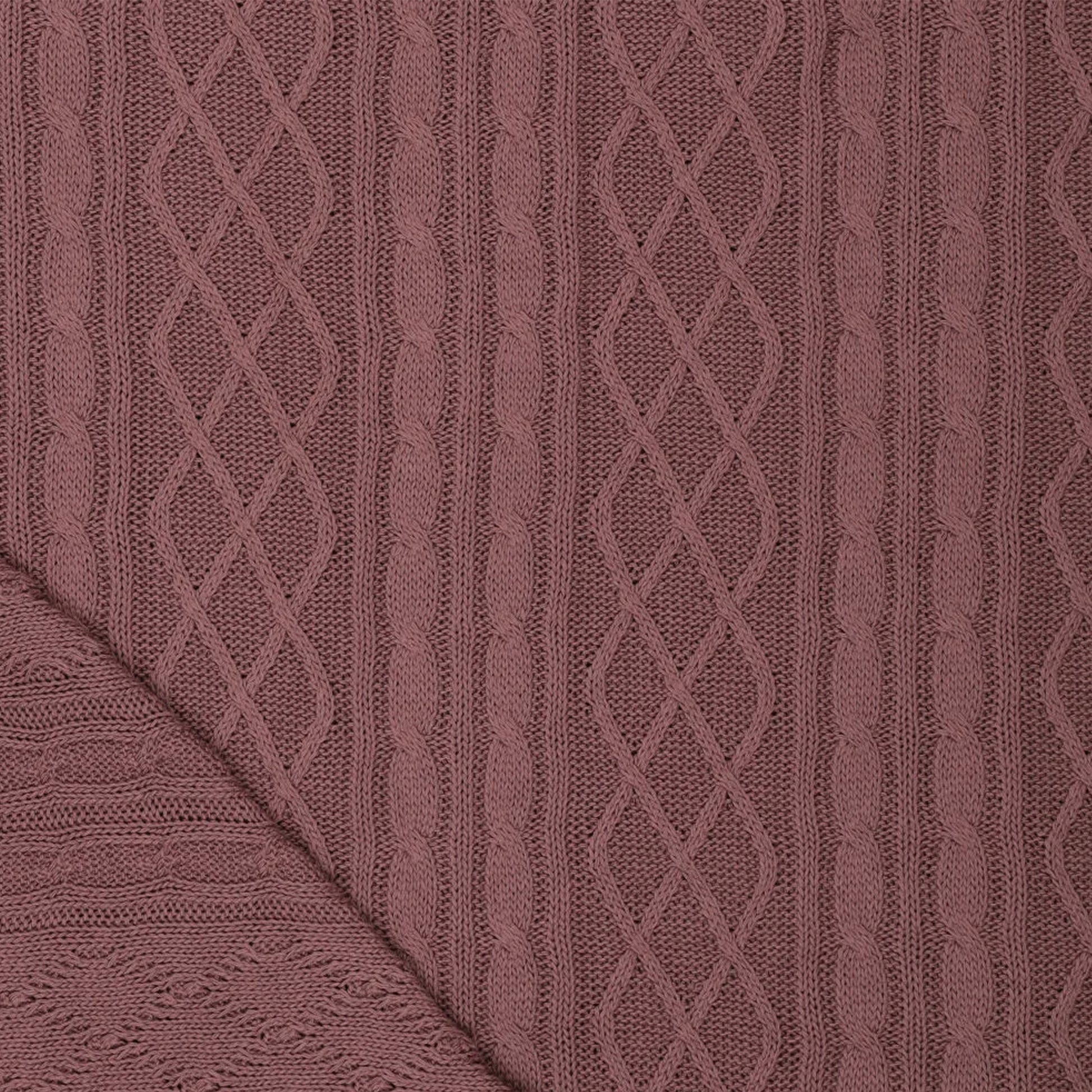 chain jacquard cotton blend sweater knit - wistful mauve