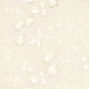 'zinnias' embroidered cotton voile - cream