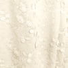 'zinnias' embroidered cotton voile - cream