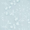'zinnias' embroidered cotton voile - pastel ice