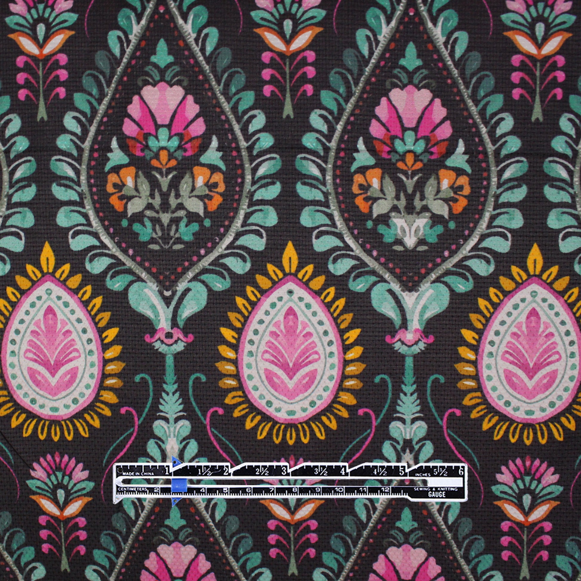 Italian 'block print paisley' silk/viscose blouseweight dobby