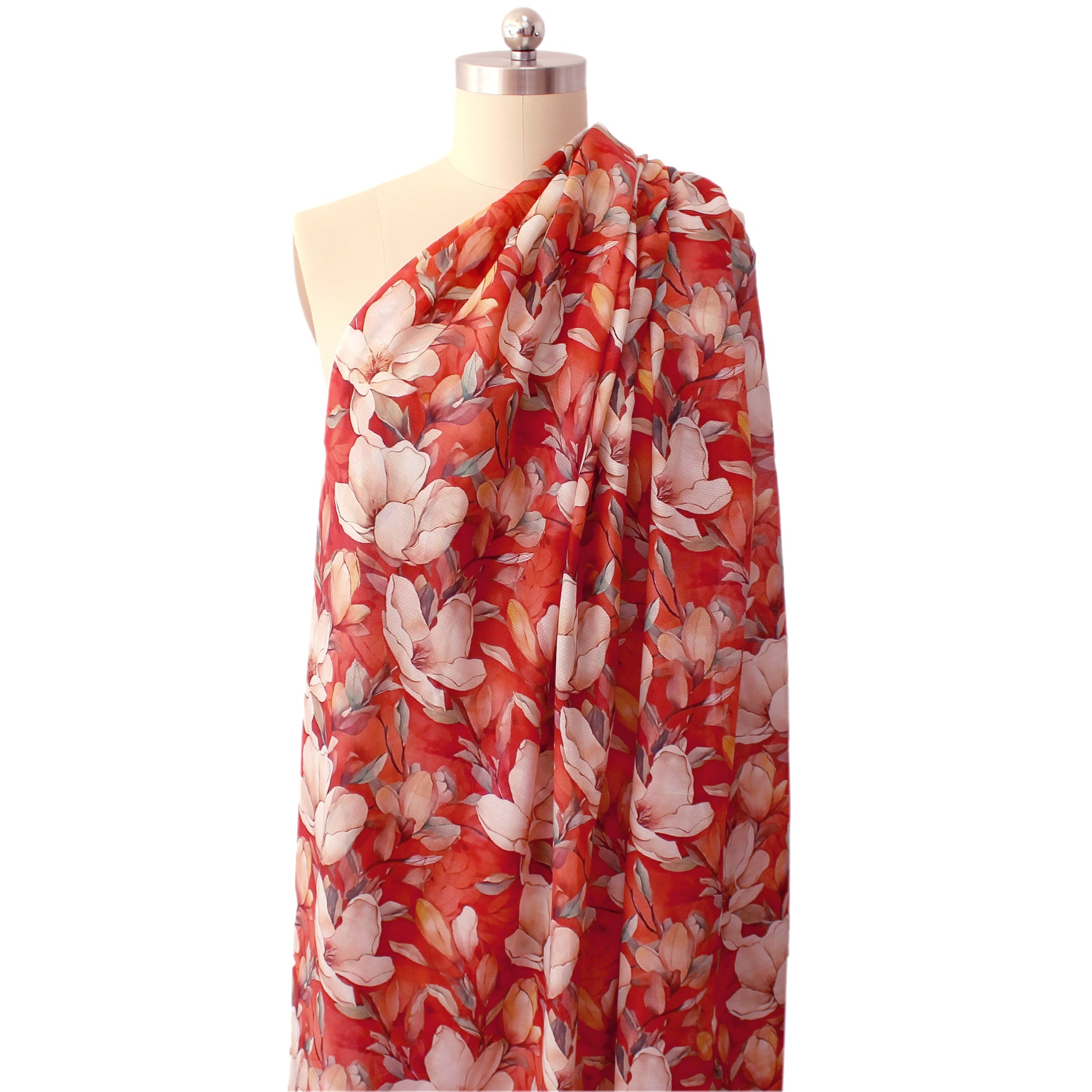 Italian 'sweet magnolia' silk/viscose dobby woven