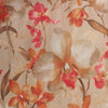 Italian 'bronze tone floral' silk stretch charmeuse