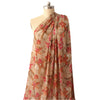 Italian 'bronze tone floral' silk stretch charmeuse