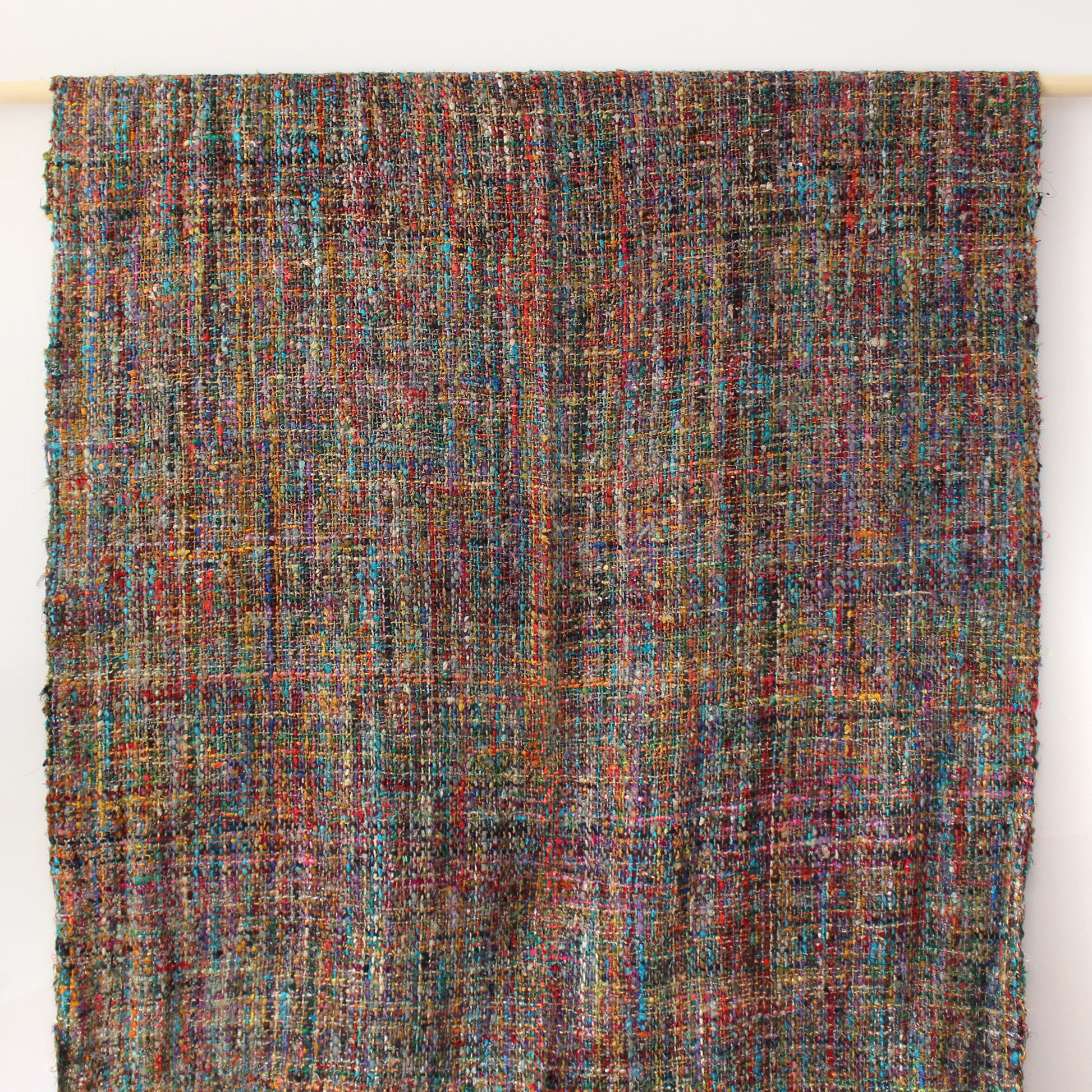 handwoven cotton/viscose multi-yarn woven