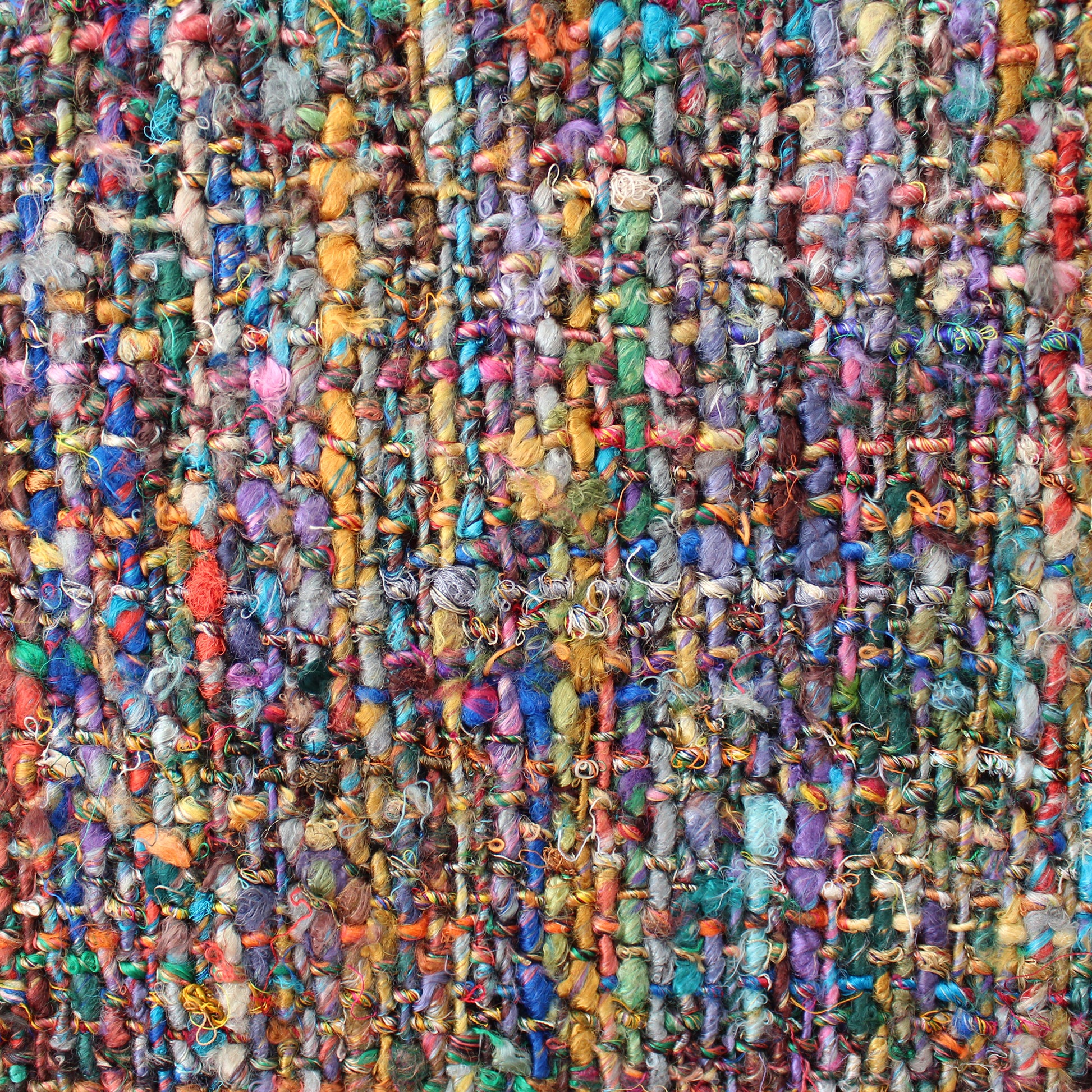 handwoven cotton/viscose multi-yarn woven