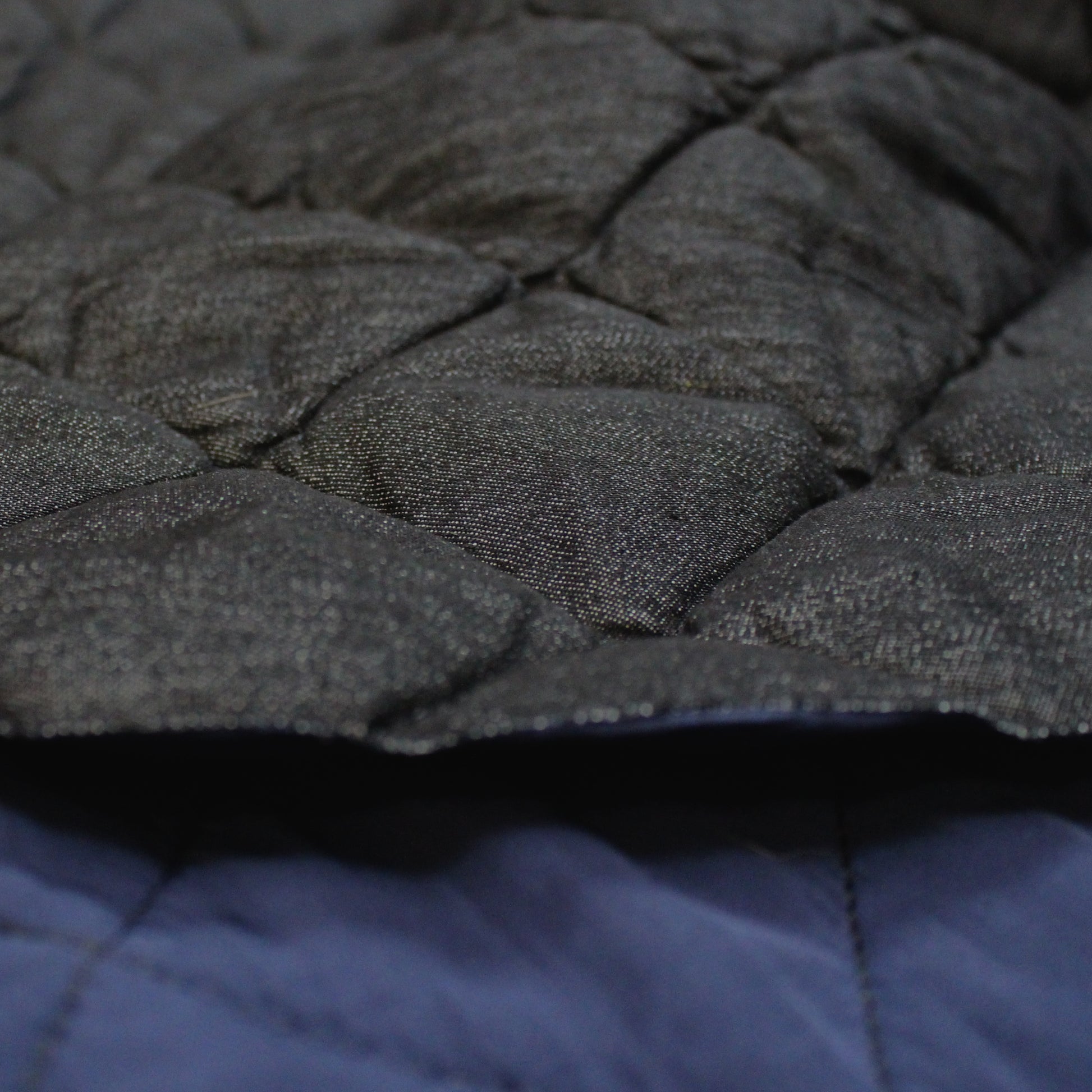 quilted 'diamond' denim jacketwear - black/blue