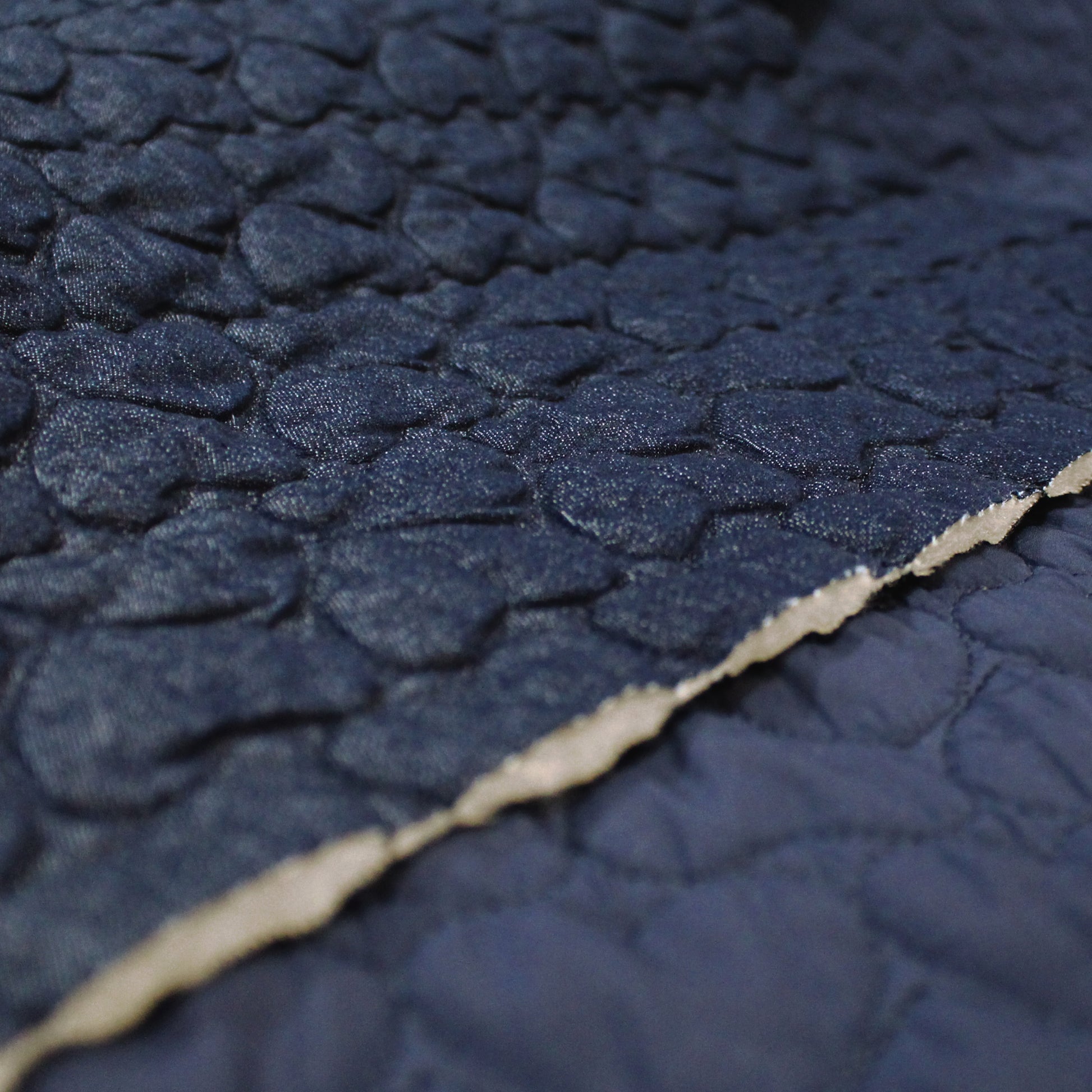 quilted 'hearts' denim jacketwear - indigo/navy