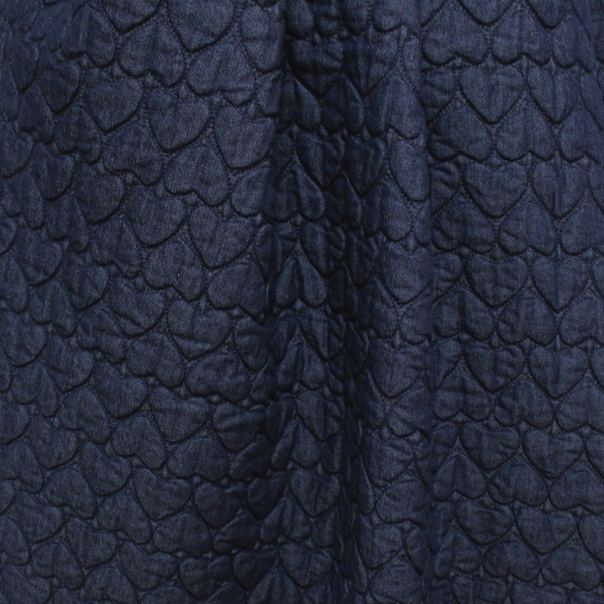 quilted 'hearts' denim jacketwear - indigo/navy