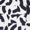 'abstract shapes' viscose/linen woven - midnight/white