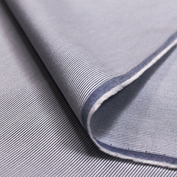 stretch cotton 'feathercord' - denim/white