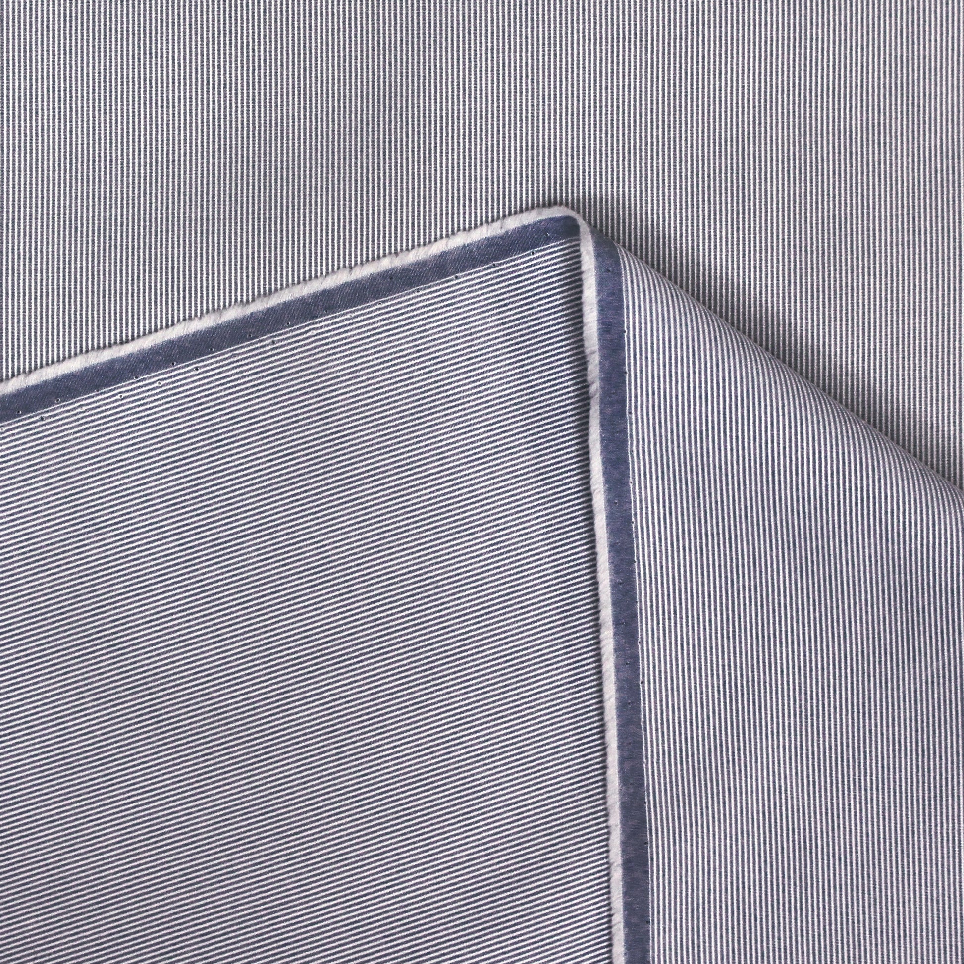 stretch cotton 'feathercord' - denim/white