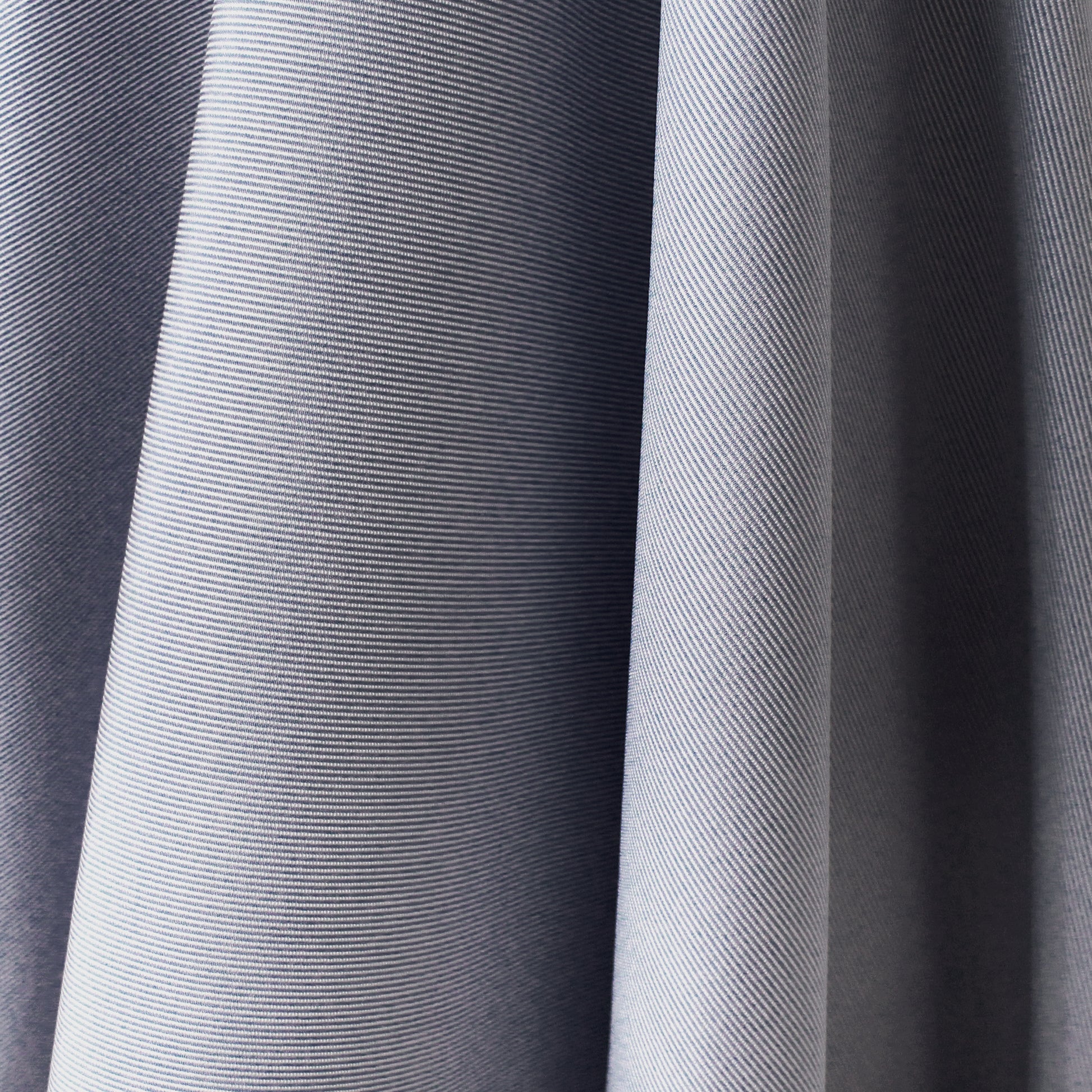 stretch cotton 'feathercord' - denim/white