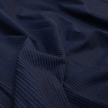 'midnight rider' striped cotton seersucker