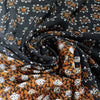 Italian 'boho medallion' viscose crepe border print
