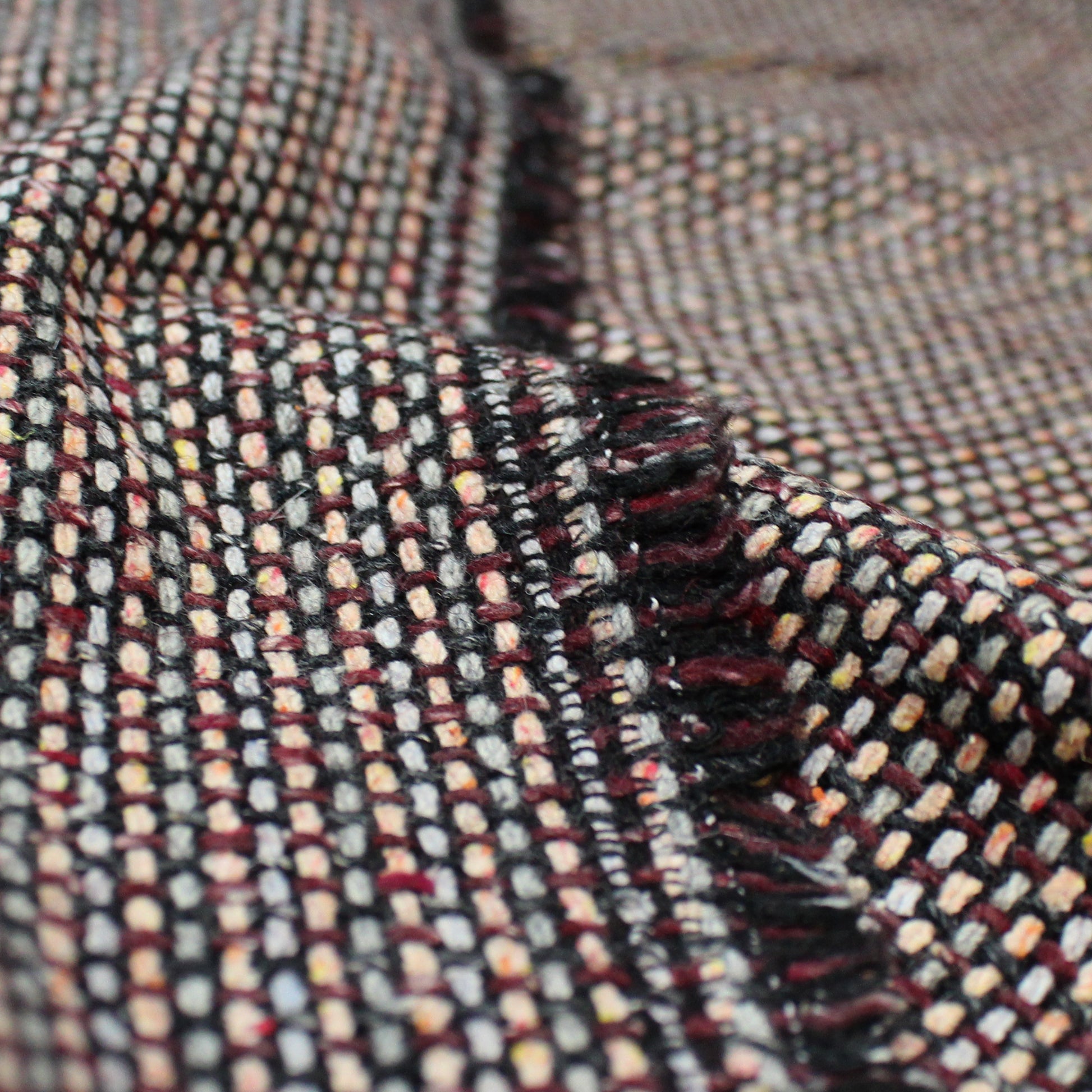 Italian 'auburn' wool/cotton woven suiting