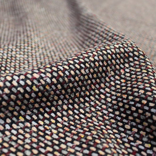 Italian 'auburn' wool/cotton woven suiting