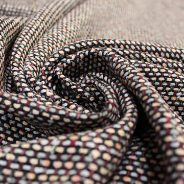 Italian 'auburn' wool/cotton woven suiting