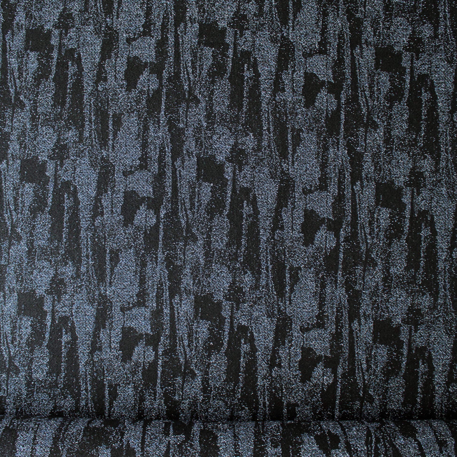 Italian abstract cotton/wool tweedy coating - blue/black