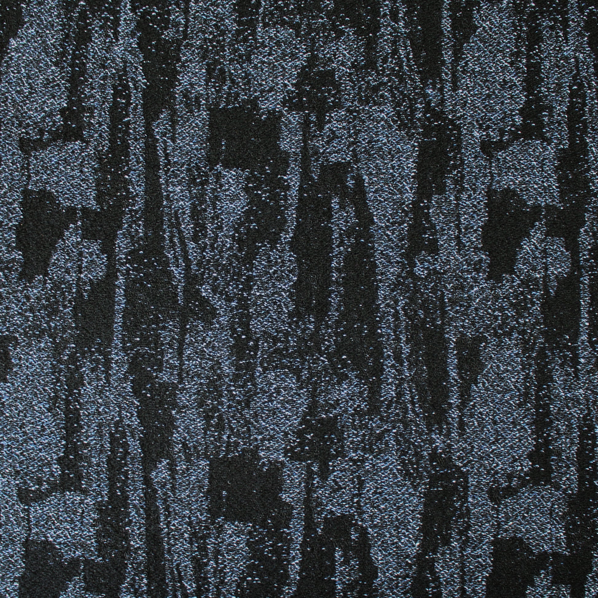 Italian abstract cotton/wool tweedy coating - blue/black