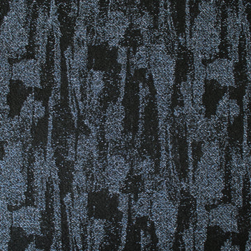 Italian abstract cotton/wool tweedy coating - blue/black