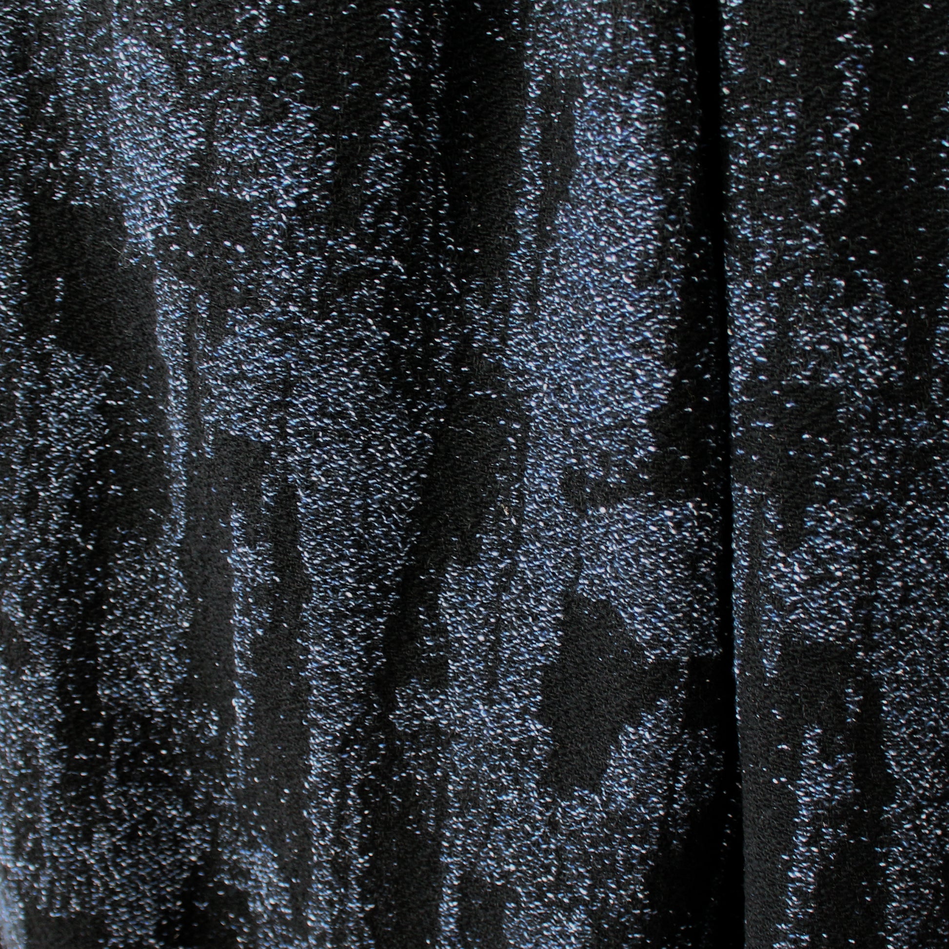 Italian abstract cotton/wool tweedy coating - blue/black