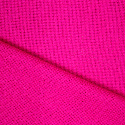 French wool basketweave suiting - fuchsia