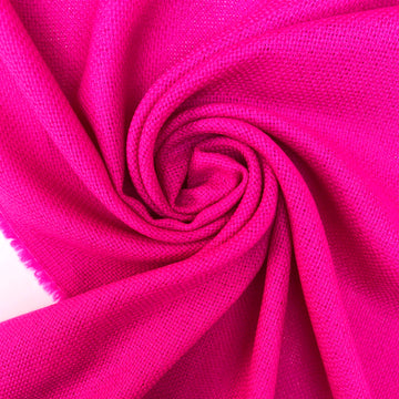 French wool basketweave suiting - fuchsia