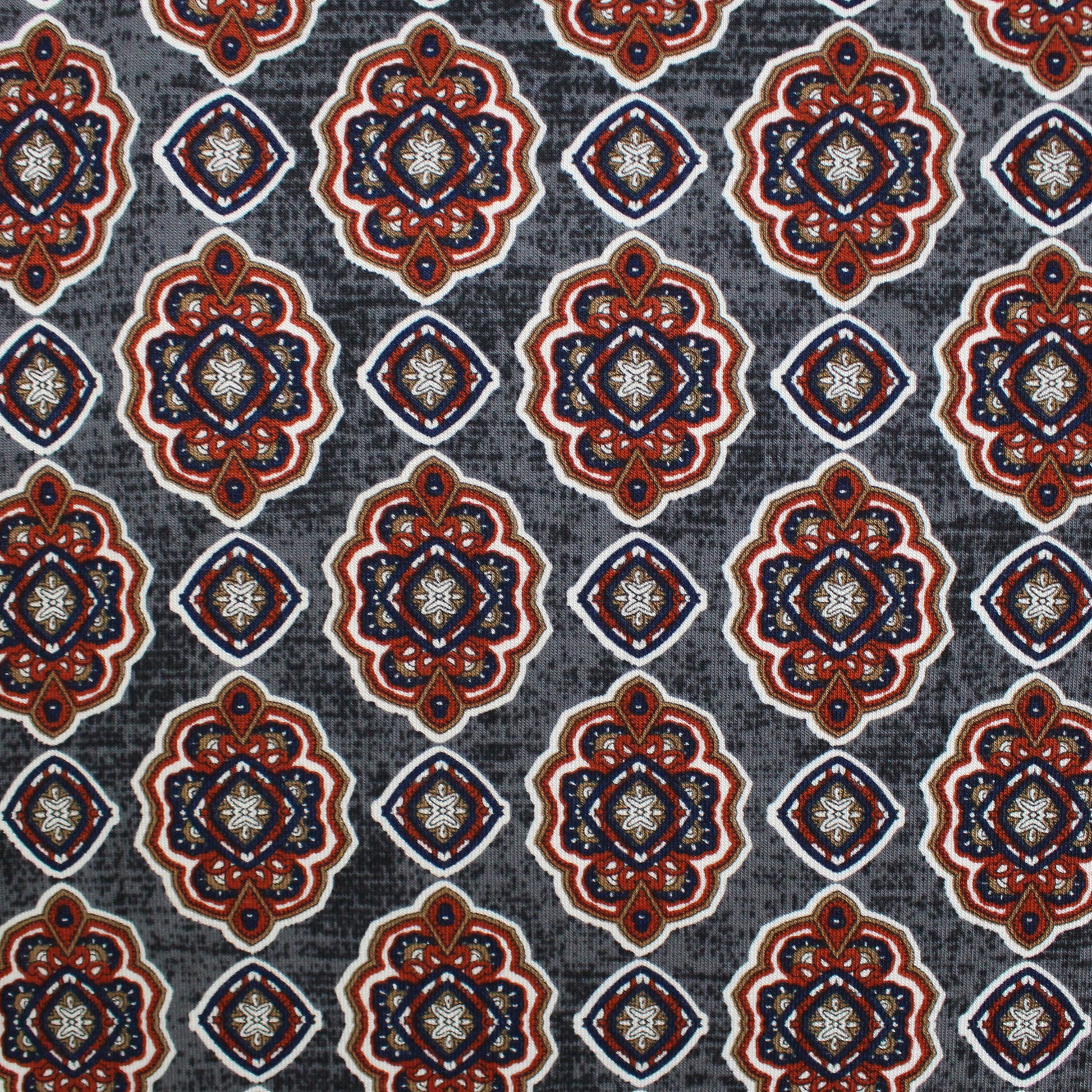 'bronze medallion' drapey viscose knit - gray