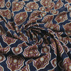 'bronze medallion' drapey viscose knit - navy