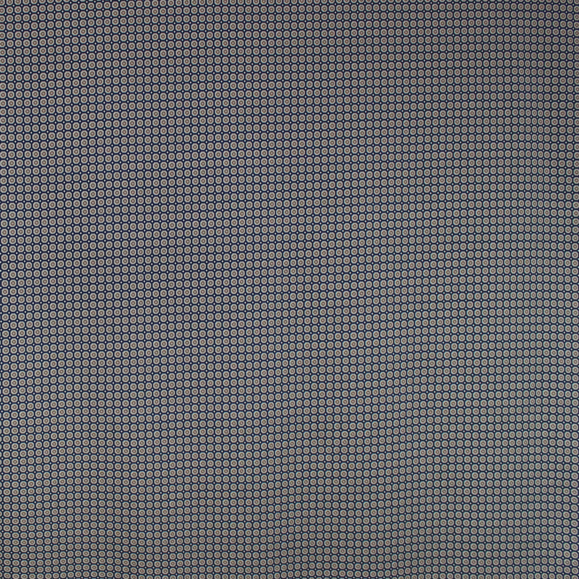 'mini medallion' stretch cotton pique - ocean/taupe