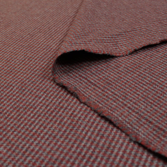 Italian 'mini-check' brushed wool blend suiting