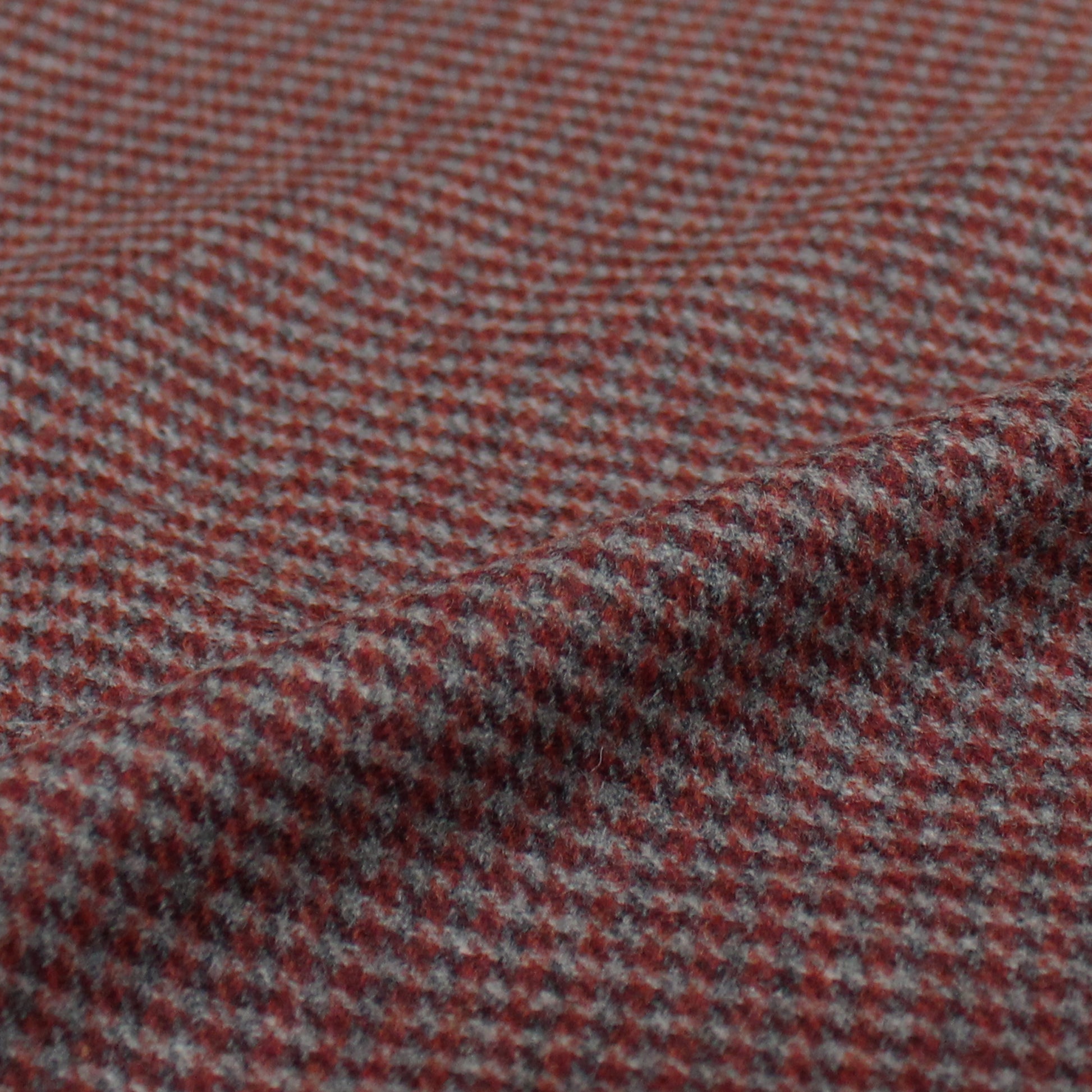 Italian 'mini-check' brushed wool blend suiting