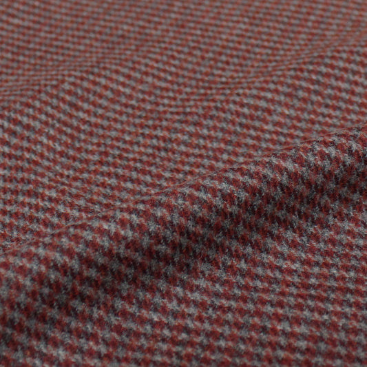 Italian 'mini-check' brushed wool blend suiting