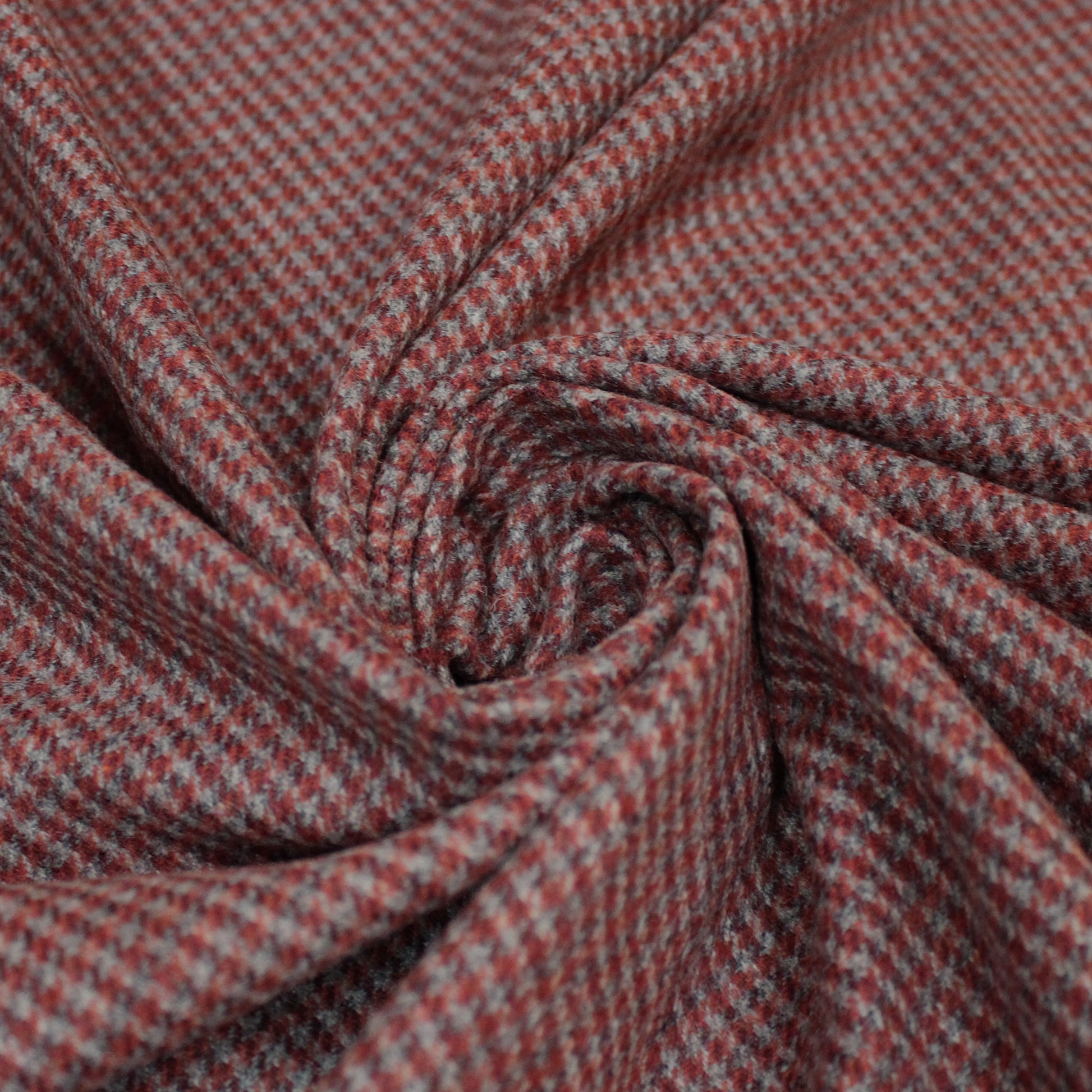 Italian 'mini-check' brushed wool blend suiting