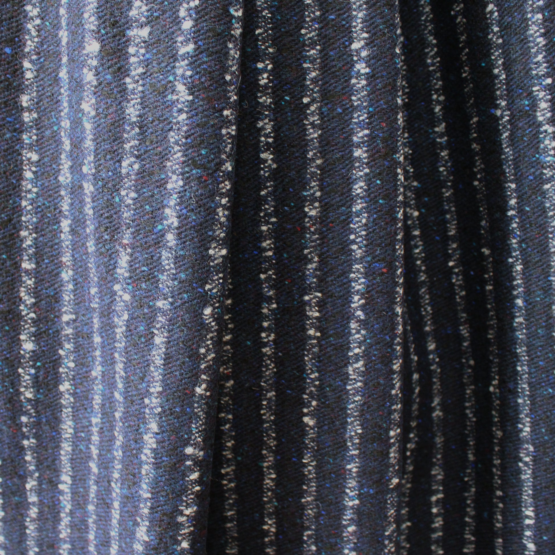 Italian tweedy, speckled, striped wool suiting/coating