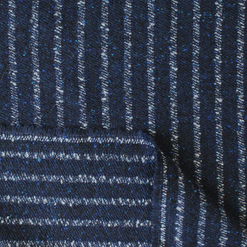 Italian tweedy, speckled, striped wool suiting/coating
