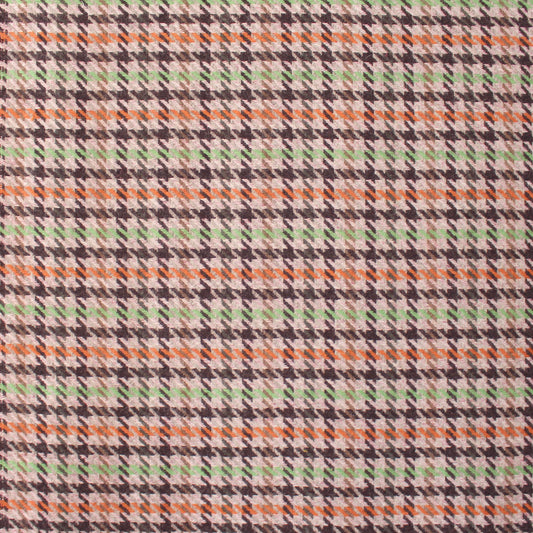Italian houndstooth wool/cotton blend suiting