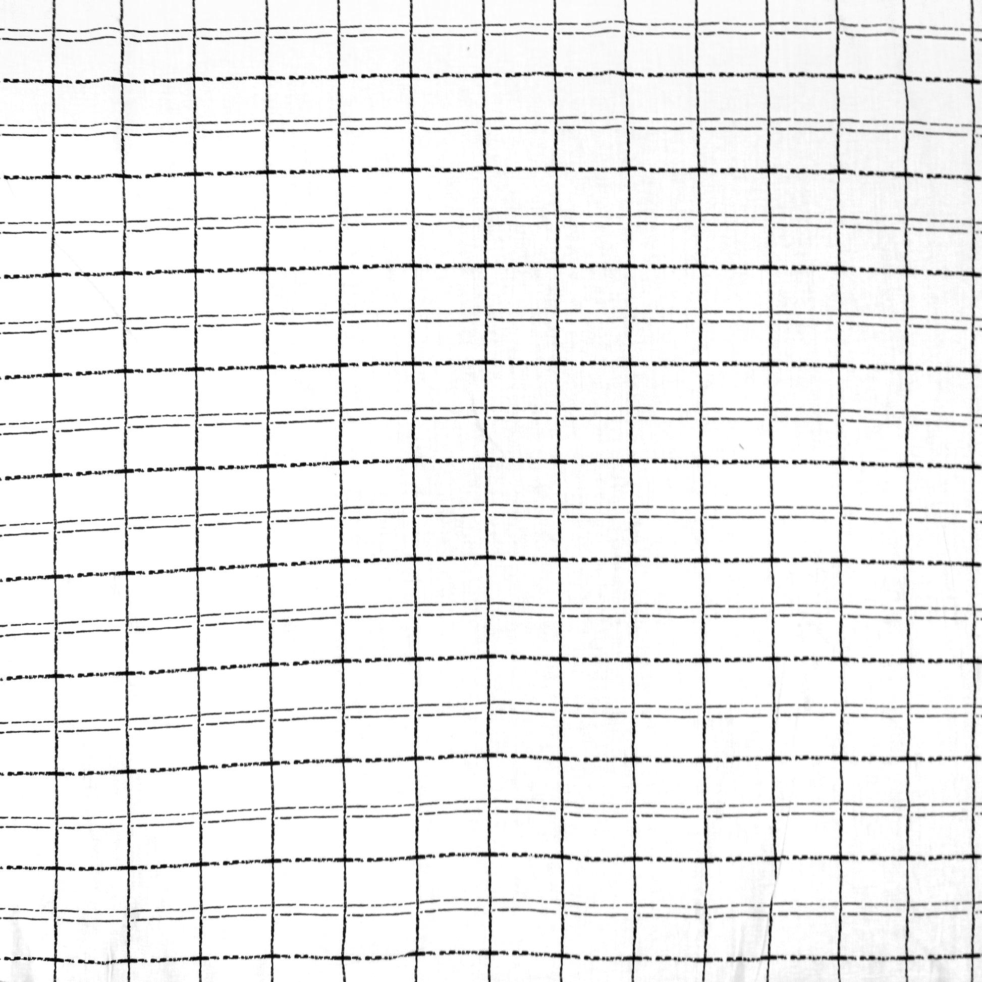 Italian 'embossed' windowpane stretch cotton shirting