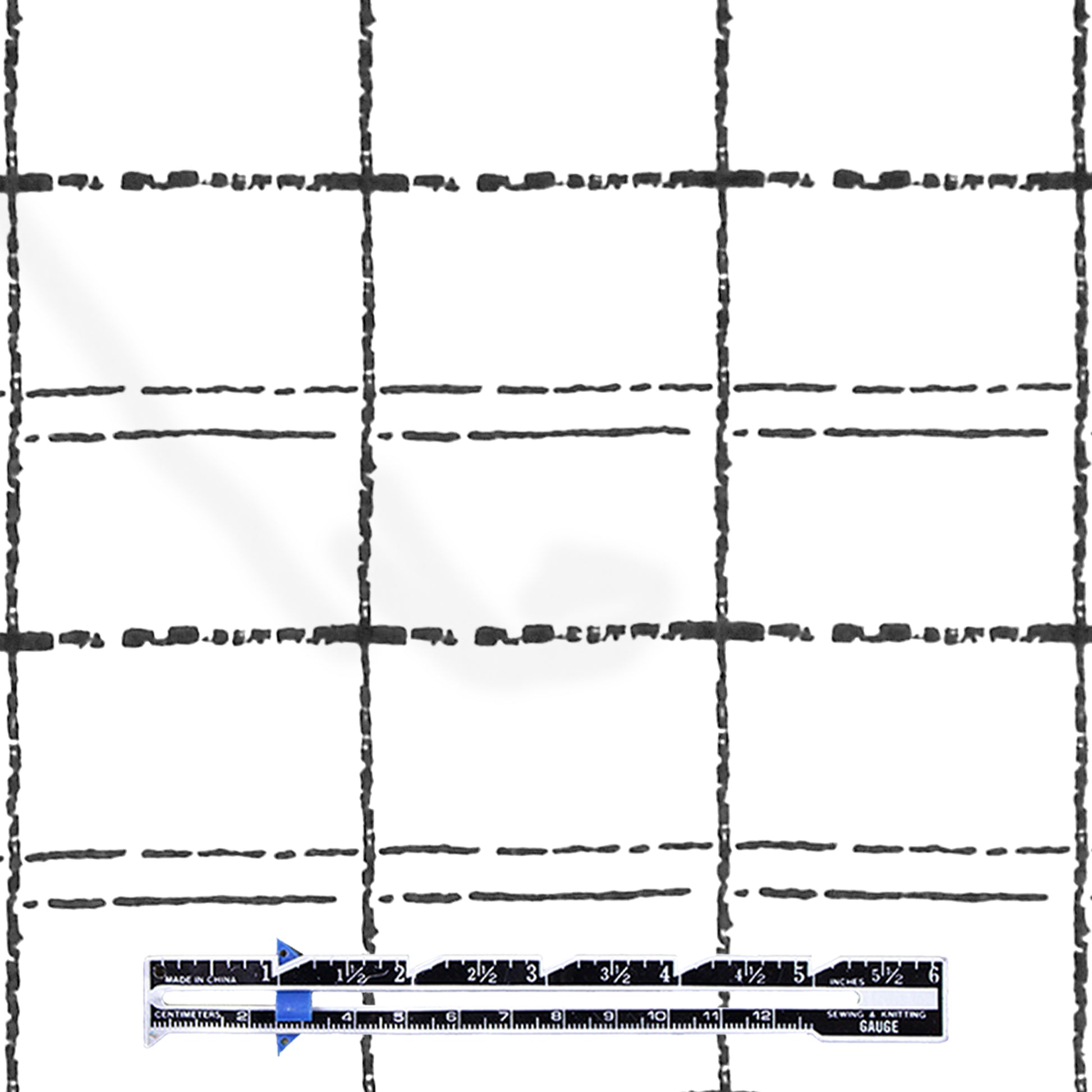 Italian 'embossed' windowpane stretch cotton shirting