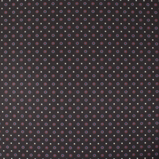 Italian 'pin dot' deluxe cotton shirting - licorice