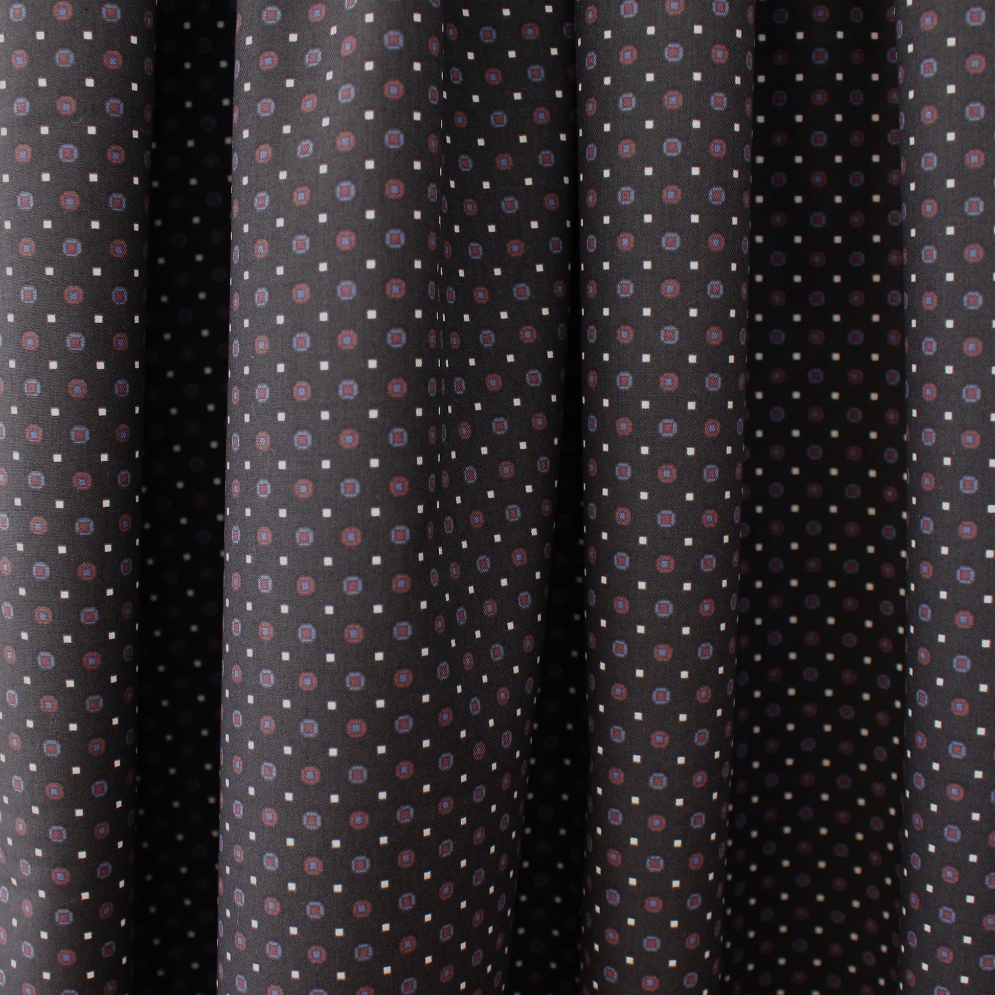 Italian 'pin dot' deluxe cotton shirting - licorice