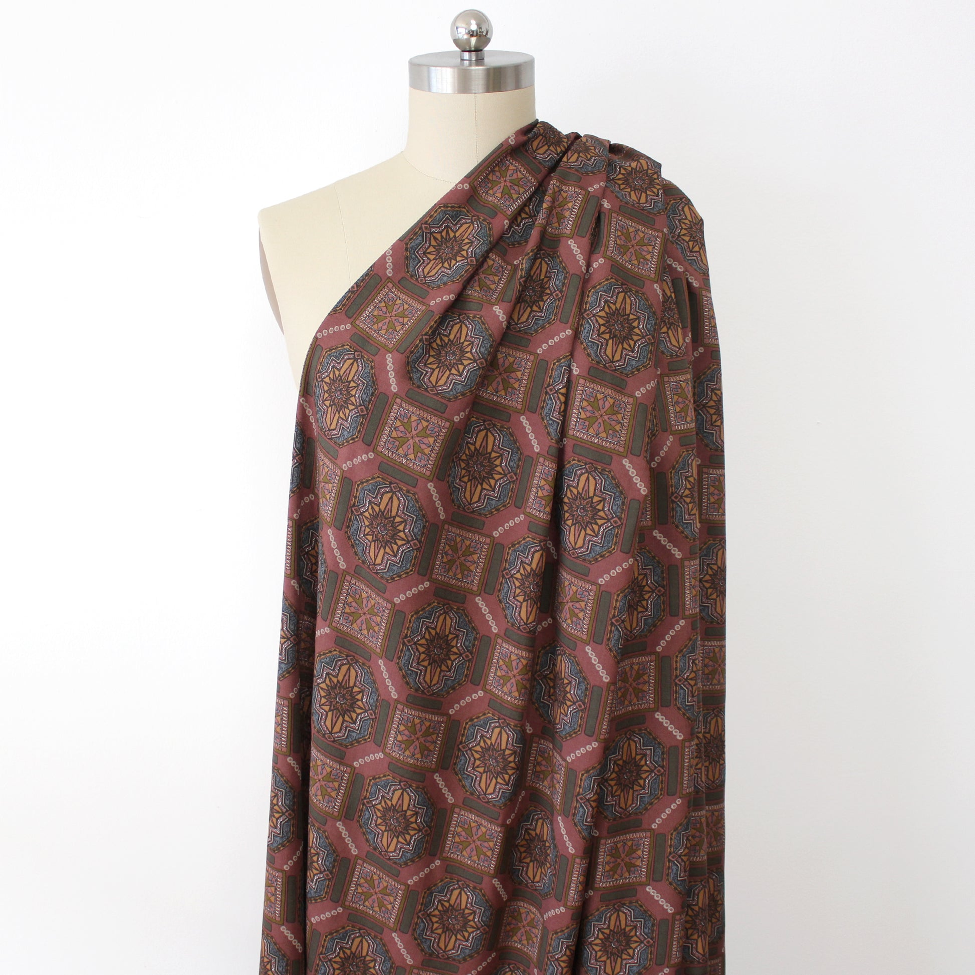 Italian 'craftsman belle' viscose challis woven