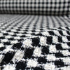 Italian viscose/cotton novelty weave suiting - black/pearl