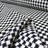 Italian viscose/cotton novelty weave suiting - black/pearl