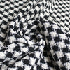 Italian viscose/cotton novelty weave suiting - black/pearl