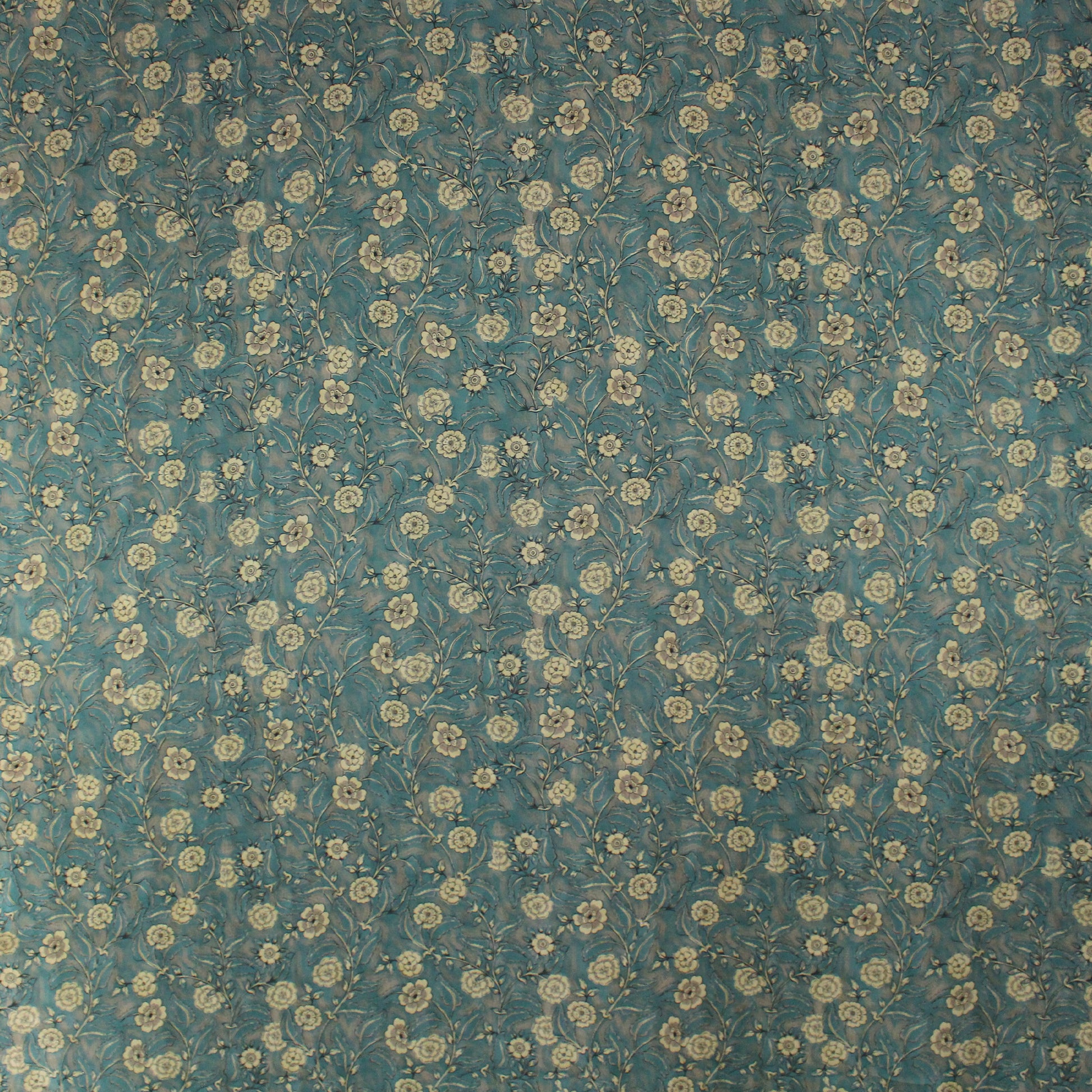 Italian 'teal nostalgia' viscose challis